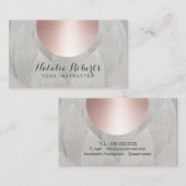 Yoga Instructor Rose Gold Circus Visitenkarte (Vorne/Hinten)