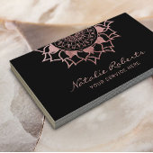 Yoga Instructor Rose Gold Mandala Blume Visitenkarte