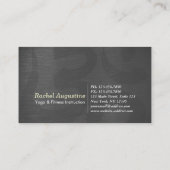 Yoga Instructor Rose Gold Meditation Pose ZEN OM Visitenkarte (Rückseite)