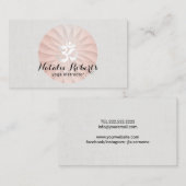 Yoga Instructor Rose Gold Spirale Lotus Visitenkarte (Vorne/Hinten)