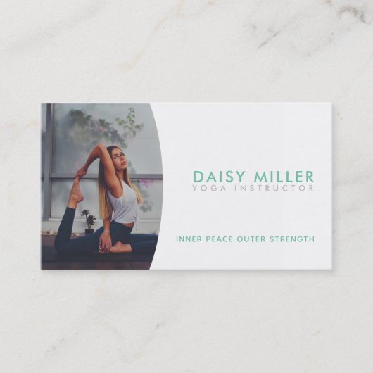 Yoga Instructor Slogans Business Cards Visitenkarte (Vorderseite)