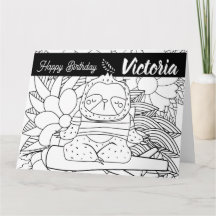 Yoga Instructor Sloth Birthday Floral Coloring