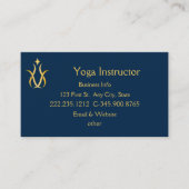 Yoga Instructor Studio Business Card Visitenkarte (Vorderseite)