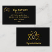 Yoga Instructor Studio Business Card Visitenkarte (Vorne/Hinten)