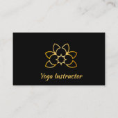 Yoga Instructor Studio Business Card Visitenkarte (Rückseite)