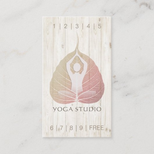 YOGA Instructor Studio Loyalty Punch Bodhi Leaf Treuekarte (Vorderseite)