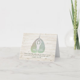 Yoga Instructor Studio Meditation Bodhi Leaf Zitat Karte