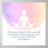 Yoga Instructor Studio Meditation Easy Pose Quotes Poster (Vorne)
