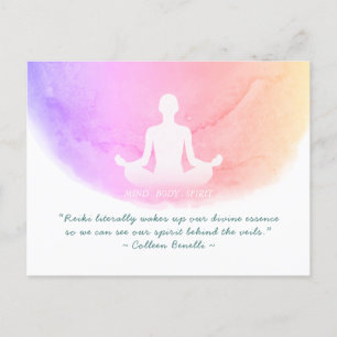 Yoga Instructor Studio Meditation Easy Pose Quotes Postkarte