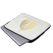 Yoga Instructor Studio Meditation Pose Bodhi Leaf Laptopschutzhülle (Vorne Knopf)