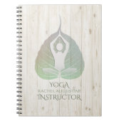 Yoga Instructor Studio Meditation Pose Bodhi Leaf Notizblock (Vorderseite)