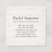 Yoga Instructor Studio Meditation Pose Bodhi Leaf Quadratische Visitenkarte (Rückseite)