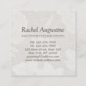 Yoga Instructor Studio Meditation Pose Bodhi Leaf Quadratische Visitenkarte (Rückseite)