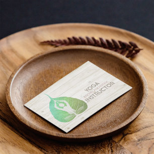 Yoga Instructor Studio Meditation Pose Bodhi Leaf Visitenkarte