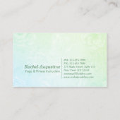 Yoga Instructor Studio Meditation Pose Bodhi Leaf Visitenkarte (Rückseite)