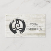 Yoga Instructor Studio Meditation Pose Bodhi Leaf Visitenkarte (Vorderseite)