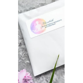 Yoga Instructor Studio Meditation Pose Life Coach Adressaufkleber