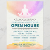 Yoga Instructor Studio Meditation Pose Open House Flyer (Vorne)