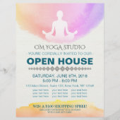 Yoga Instructor Studio Meditation Pose Open House Flyer (Vorne)