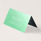 Yoga Instructor Studio Meditation Pose Preisliste Visitenkarten (Rückseite)