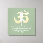 Yoga Instructor Studio Quotes Tree Pose OM Symbol Leinwanddruck (Vorderseite)