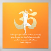 Yoga Instructor Studio Quotes Tree Pose OM Symbol Poster (Vorne)