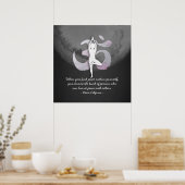 Yoga Instructor Studio Quotes Tree Pose OM Symbol Poster (Küche)