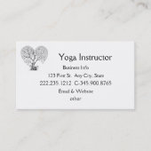 Yoga Instructor Studio Tree Visitenkarte (Vorderseite)