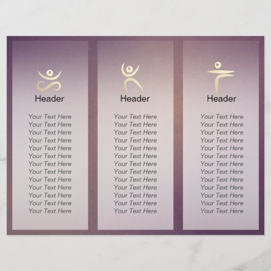 Yoga Instructor Studio Tri-Fold Broschüre Lotus (Rückseite)