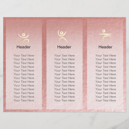 Yoga Instructor Studio Tri-Fold Broschüre Lotus (Rückseite)