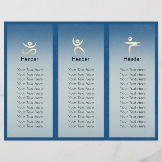 Yoga Instructor Studio Tri-Fold Broschüre Lotus (Rückseite)