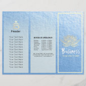 Yoga Instructor Studio Tri-Fold Broschüre Lotus (Vorderseite)