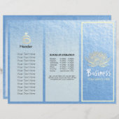 Yoga Instructor Studio Tri-Fold Broschüre Lotus (Vorne/Hinten)