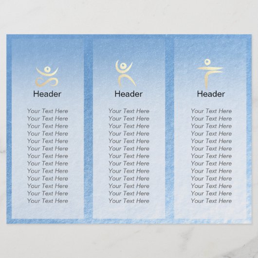 Yoga Instructor Studio Tri-Fold Broschüre Lotus (Rückseite)