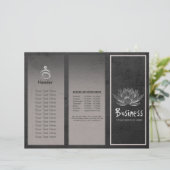 Yoga Instructor Studio Tri-Fold Broschüre Lotus (Stehend Vorderseite)
