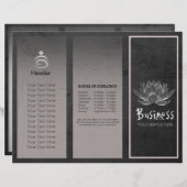 Yoga Instructor Studio Tri-Fold Broschüre Lotus (Vorne/Hinten)