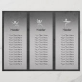 Yoga Instructor Studio Tri-Fold Broschüre Lotus (Rückseite)