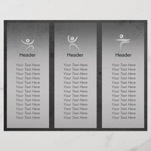 Yoga Instructor Studio Tri-Fold Broschüre Lotus (Rückseite)