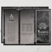 Yoga Instructor Studio Tri-Fold Broschüre Lotus (Vorne/Hinten)