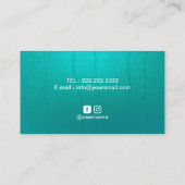 Yoga Instructor Stylish Aquamarin Mandala Zen Blum Visitenkarte (Rückseite)