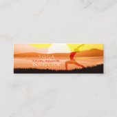 Yoga Instructor Sun Salutation Crescent Moon Pose Mini Visitenkarte (Vorderseite)
