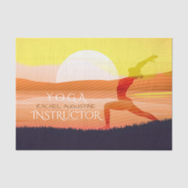 Yoga Instructor Sun Salutation Crescent Moon Pose Seidenpapier