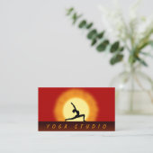 Yoga Instructor Sunrise Pose Standard Biz Cards Visitenkarte (Stehend Vorderseite)