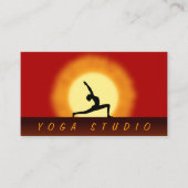 Yoga Instructor Sunrise Pose Standard Biz Cards Visitenkarte (Vorderseite)