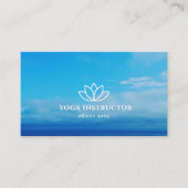Yoga Instructor Teacher Blue Sky Zen Visitenkarte (Vorderseite)
