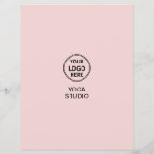 Yoga Instructor Teacher Pink Promotionbusiness Flyer (Hinten)