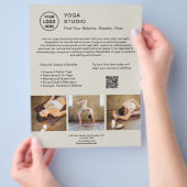 Yoga Instructor Teacher Promoter Business Flyer (Hand)