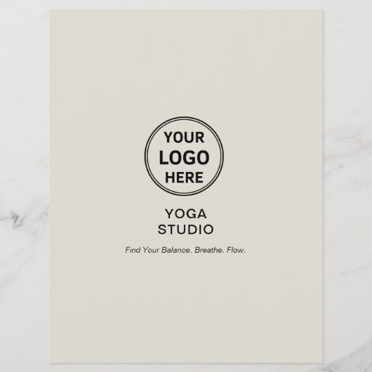 Yoga Instructor Teacher Promotional Business Flyer (Hinten)