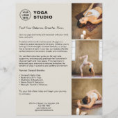 Yoga Instructor Teacher Promotional Business Flyer (Vorne)