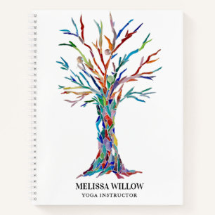 Yoga Instructor Tree of Life Spiral Notebook Notizblock